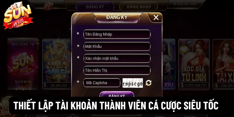 Thiết lập tài khoản thành viên cá cược siêu tốc